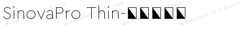 SinovaPro Thin字体转换